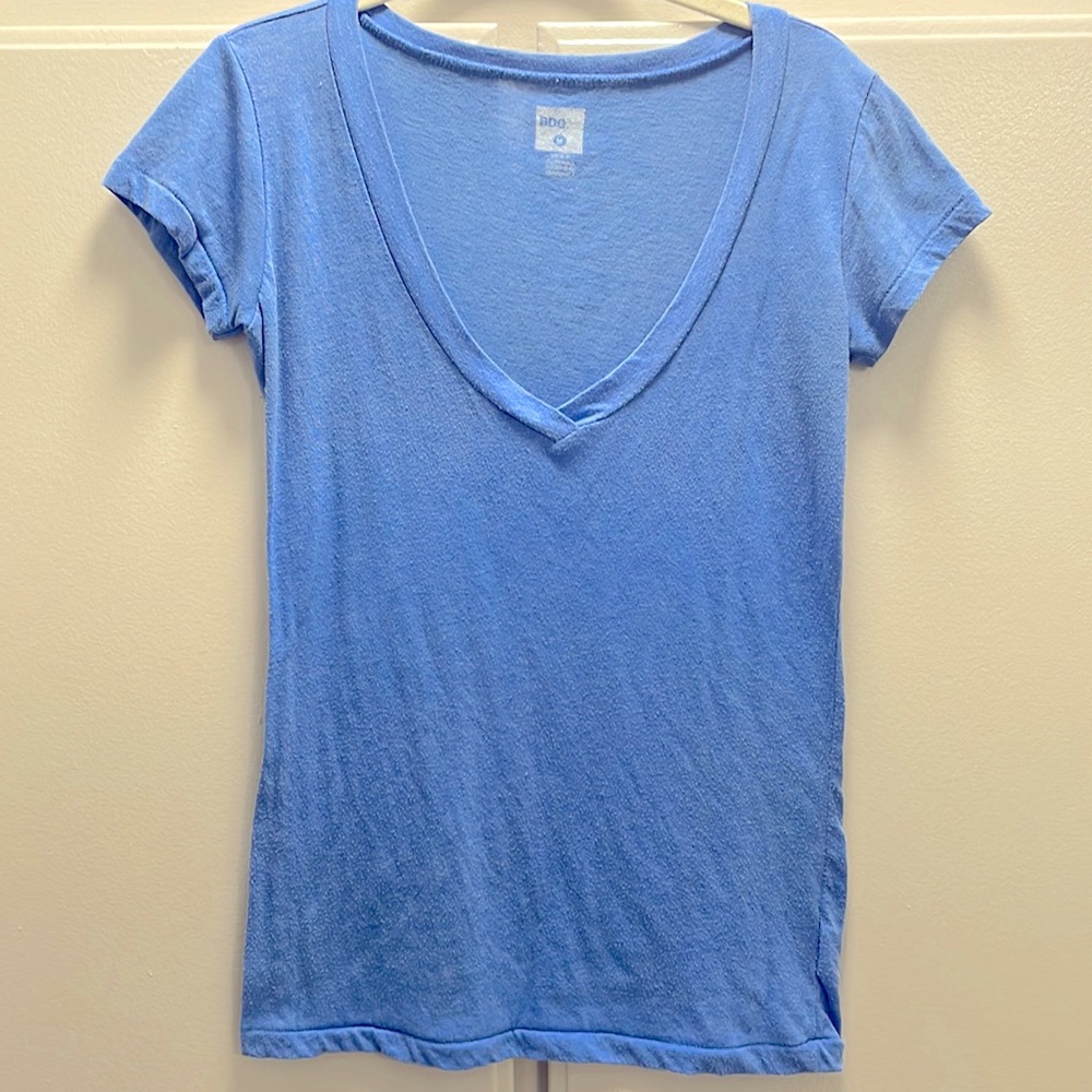 BDG Blue Short Sleeve V-Neck Tee